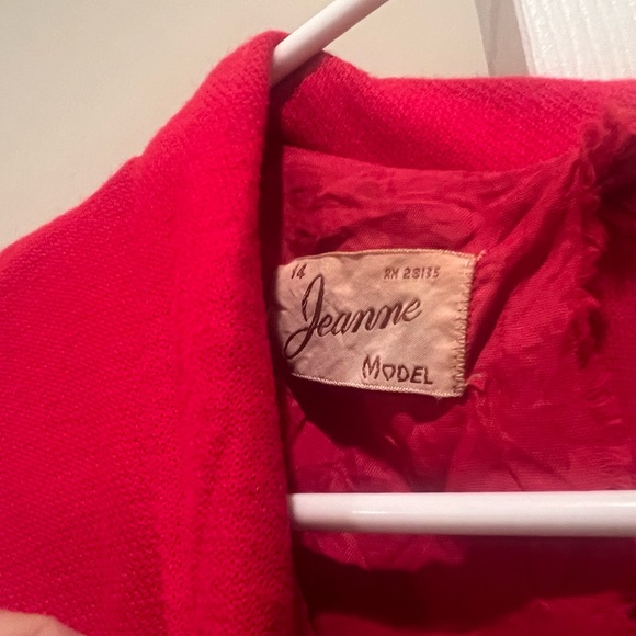 VINTAGE Jeanne Model Red sleeveless dress size 14. - Picture 10 of 10